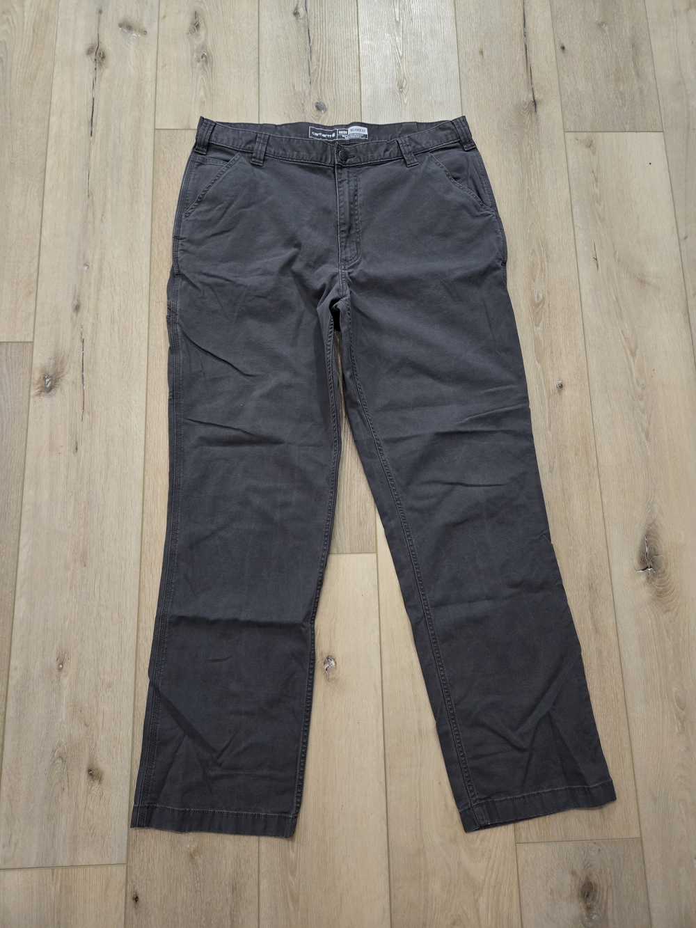 Carhartt Rugged Flex Relaxed Fit Canvas Work Pants Men 38x34 Gray BN2291-M NWOT